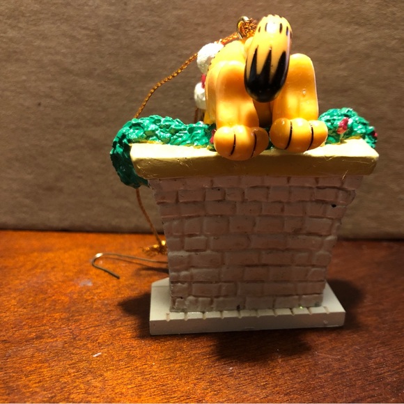 Paws Garfield Trim A Tree Christmas Ornaments Stocking Stuffer Fireplace 1996 - Picture 2 of 5